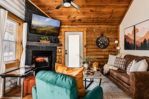 Living room, fireplace