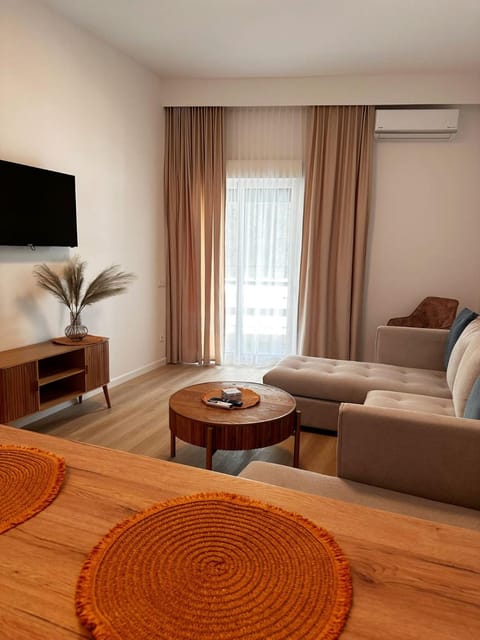 Communal lounge/ TV room, Living room, Seating area, air conditioner