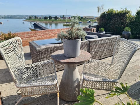 Patio, Seating area, Garden view, River view