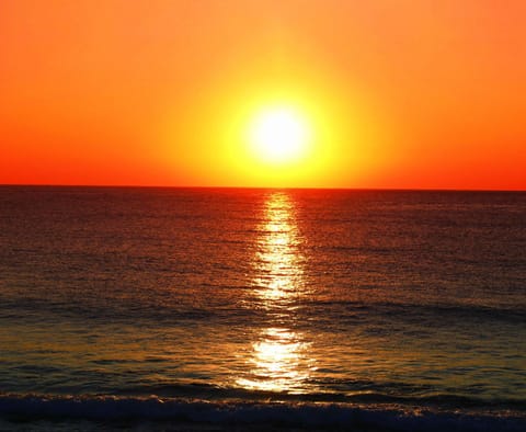 Natural landscape, Sea view, Sunset