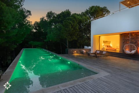 Patio, Natural landscape, Pool view, Swimming pool, sunbed