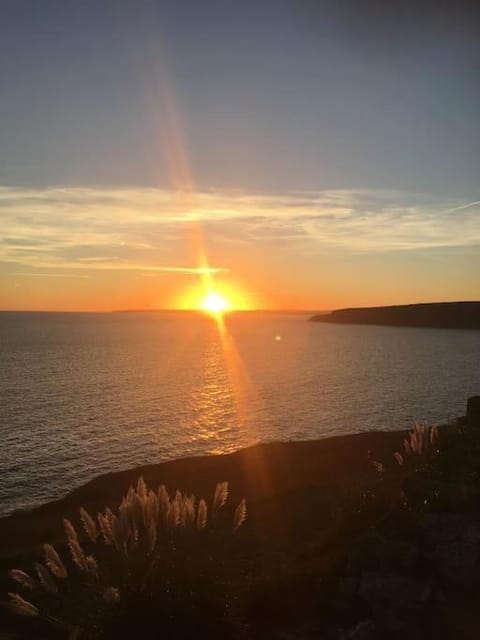 Natural landscape, Sea view, Sunset