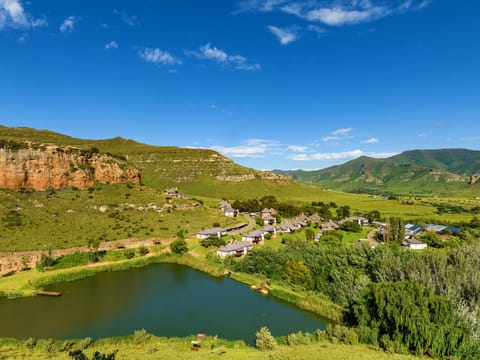 Natural landscape, Bird's eye view, Mountain view