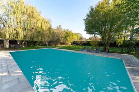 Property building, Living room, Swimming pool