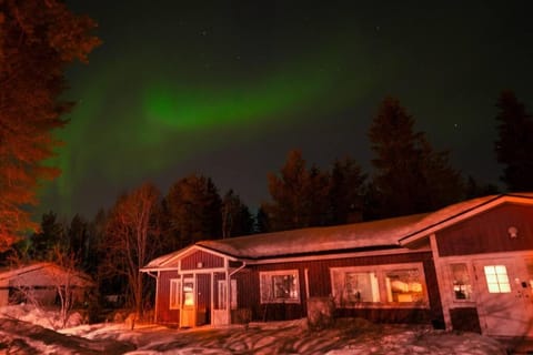 Property building, Night, Winter