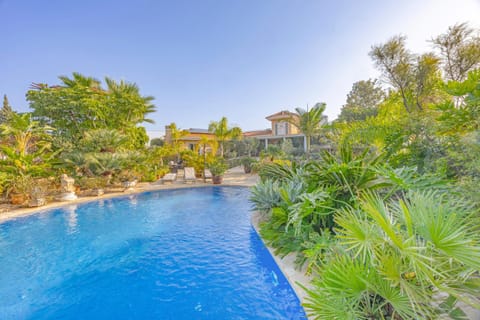 Property building, Living room, Swimming pool