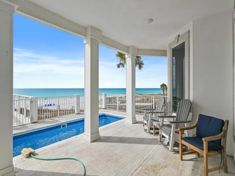 Patio, Seating area, Pool view, Sea view, Swimming pool