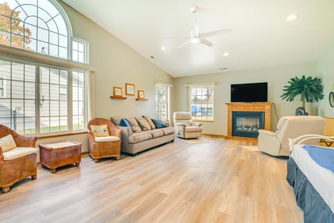 Steps to Long Lake Cabin with Patio in Harrison! Cabin in Michigan