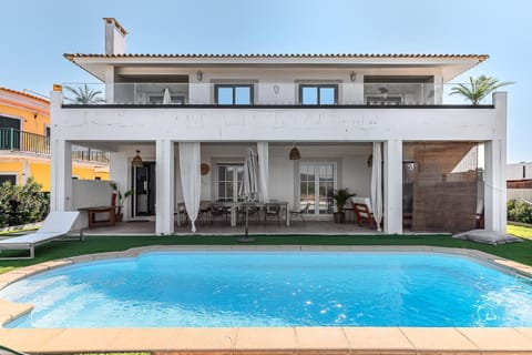 Property building, Living room, Swimming pool