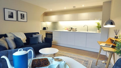 Living room, kitchen