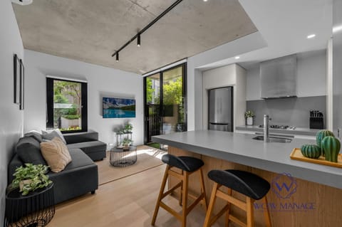Living room, kitchen