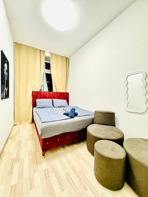Property building, Bed, Seating area, Bedroom