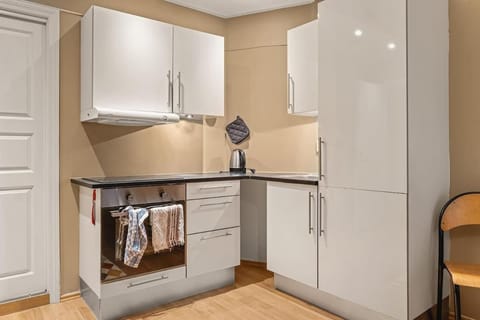 Kitchen or kitchenette, oven, stove