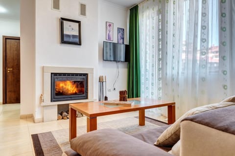 TV and multimedia, Seating area, fireplace