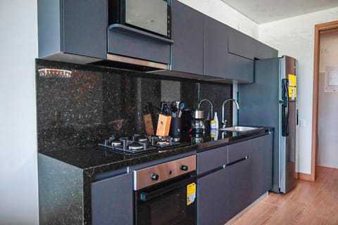 Kitchen or kitchenette, Living room, oven