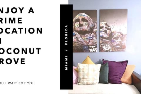 GroveO1 10 min from the beach Apartment in Coconut Grove