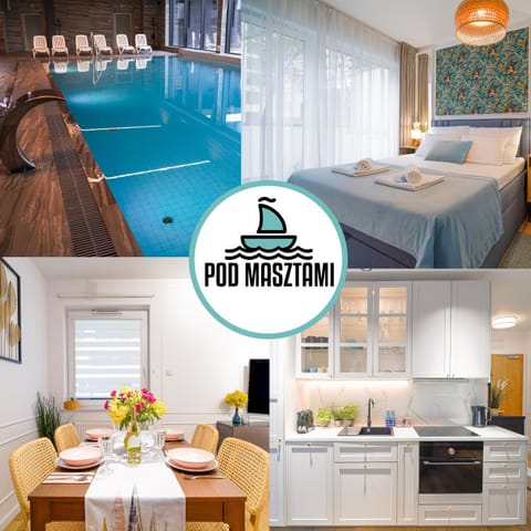 Kitchen or kitchenette, Dining area, Bedroom, Swimming pool