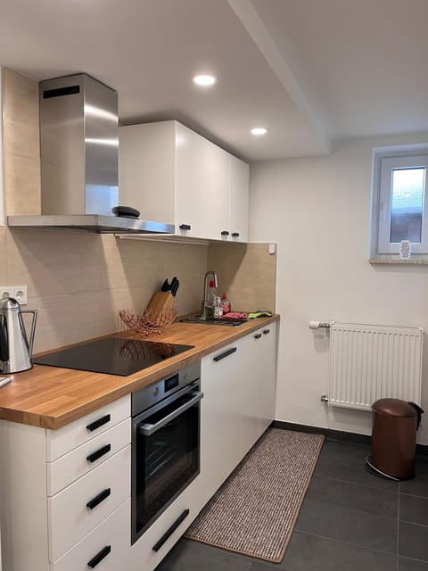 Kitchen or kitchenette, dishwasher, stove