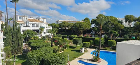 Natural landscape, Garden, Garden view, Swimming pool