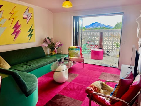 Patio, TV and multimedia, Living room, Seating area, Mountain view, Location