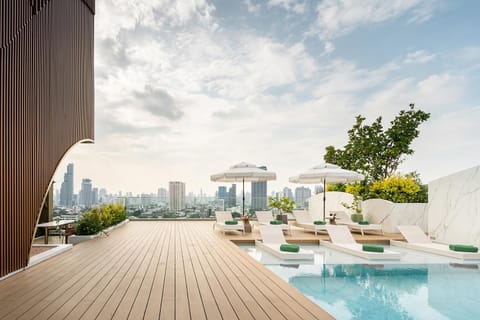Natural landscape, Pool view, Swimming pool, sunbed