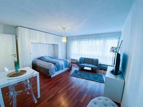 Bed, TV and multimedia, Living room, Photo of the whole room, Seating area, Bedroom