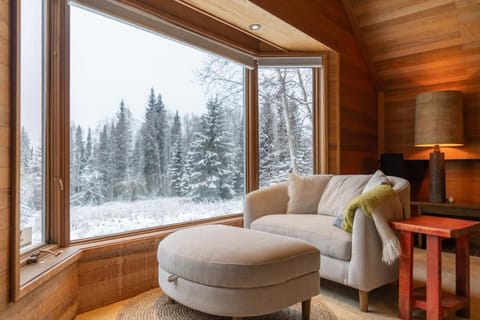 Natural landscape, Winter, Living room, Seating area