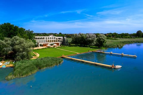 Property building, Natural landscape, Lake view