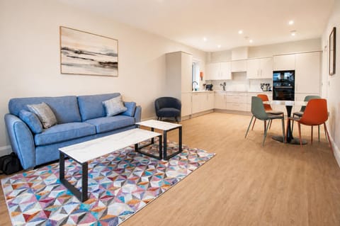 Living room, kitchen