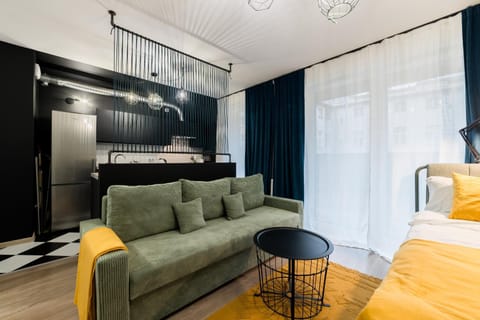 Bed, Kitchen or kitchenette, Living room, Photo of the whole room, Seating area, Bedroom