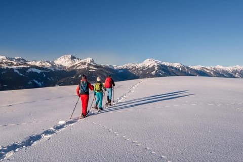 Winter, Hiking, Mountain view