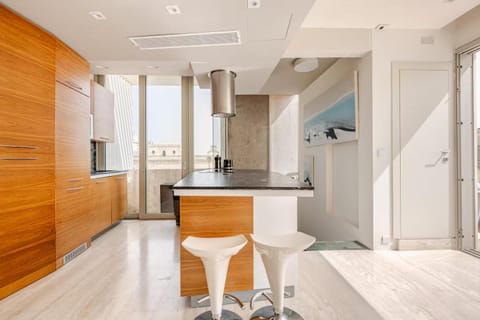 Kitchen or kitchenette, oven, wardrobe