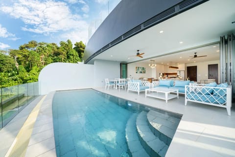 Property building, Balcony/Terrace, Seating area, Swimming pool