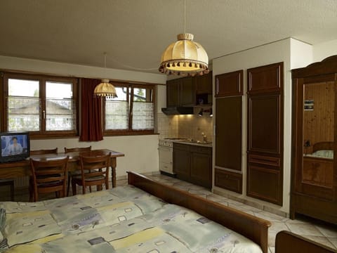 Shower, Toilet, TV and multimedia, Kitchen or kitchenette, Dining area, Bedroom
