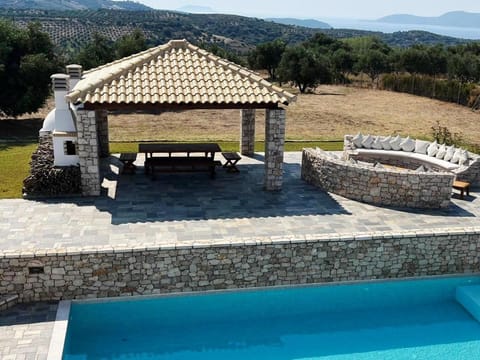 Kbel sea view Villa private pool sleeps8 garden Villa in Messenia