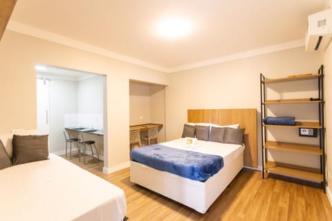 Bed, Photo of the whole room, Dining area, Bedroom, safe, towels, air conditioner