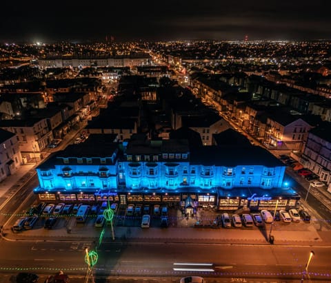 Property building, Night, Bird's eye view, Location