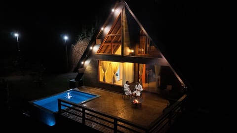 Patio, Night, Pool view, Swimming pool, Swimming pool