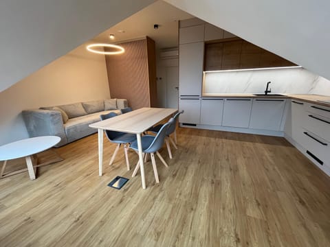Kitchen or kitchenette, Living room, Dining area