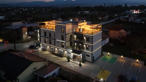 Property building, Night, Natural landscape, Mountain view