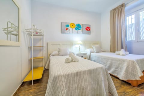 Bed, Bedroom, heating, towels, wardrobe, air conditioner