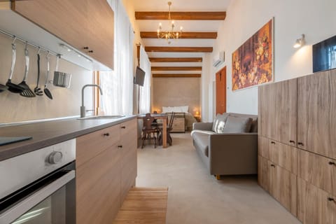 Kitchen or kitchenette, stove, kitchen, air conditioner