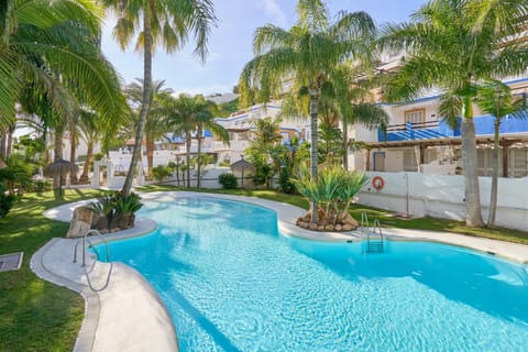 Property building, Living room, Swimming pool