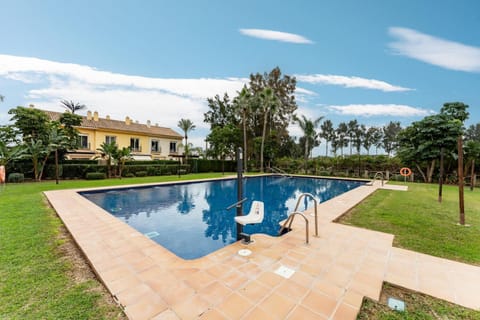 Property building, Living room, Swimming pool