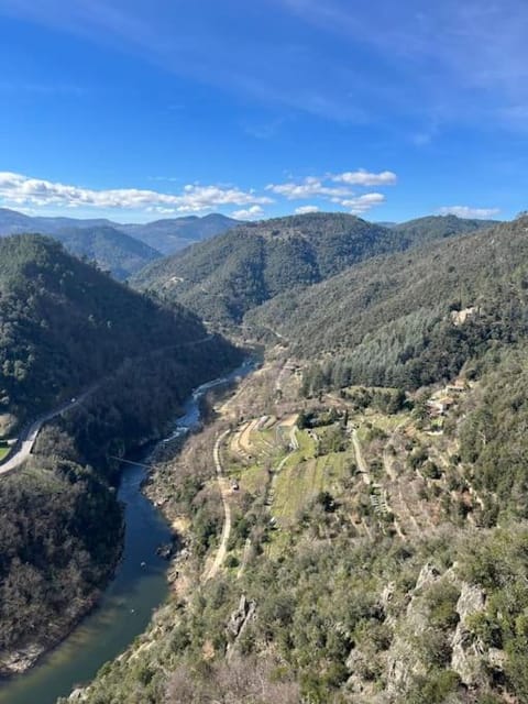 Nearby landmark, Natural landscape, Bird's eye view, Mountain view, River view
