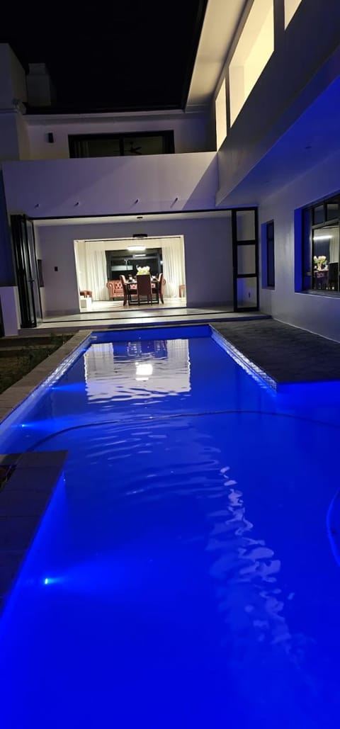 Night, Pool view, Swimming pool