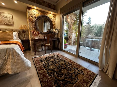 Patio, Bed, View (from property/room), Balcony/Terrace, Living room, Seating area, Bedroom, Garden view