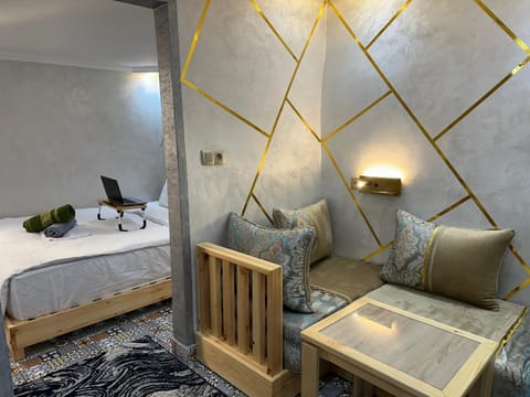 Bed, Living room, Photo of the whole room, Seating area, Bedroom