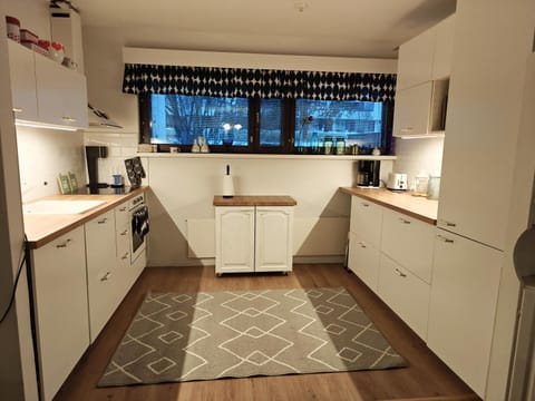 Kitchen or kitchenette, dishwasher, oven, stove