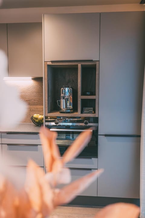 Coffee/tea facilities, Kitchen or kitchenette, oven